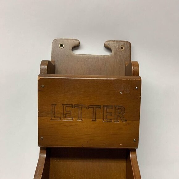 Vintage Hellerware Letter Bill Misc Mail Sorter Wooden Wood - Picture 3 of 9